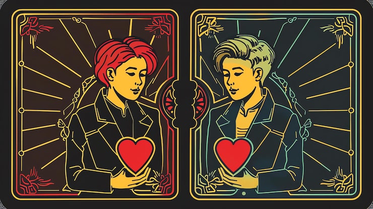 Two of Cups yes or no tarot card upright positive love answer